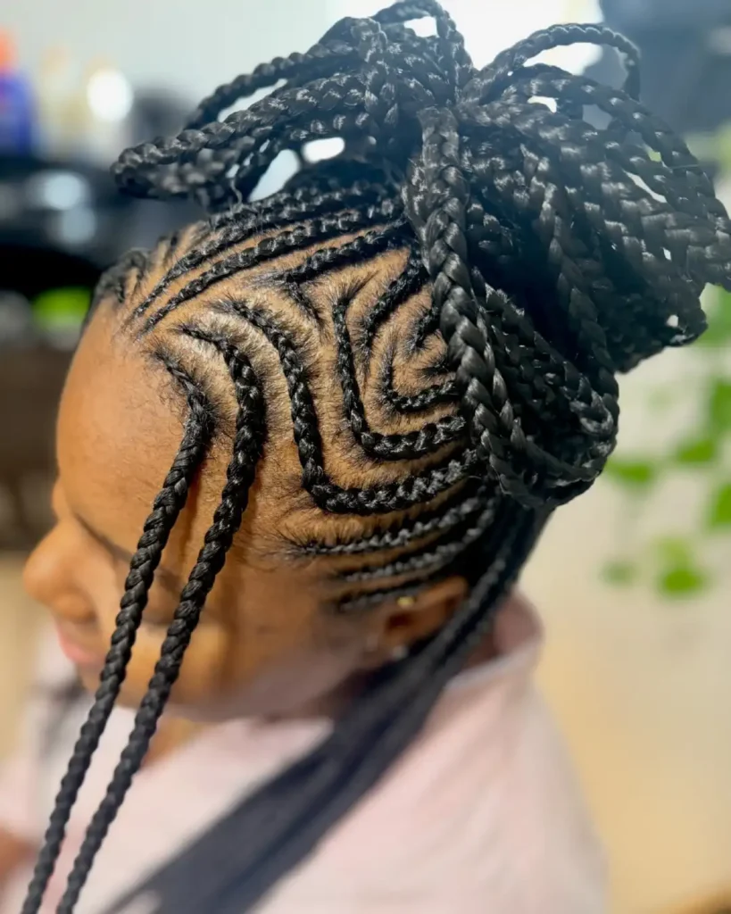 Stitch Braids with Custom Design-raistyleshair